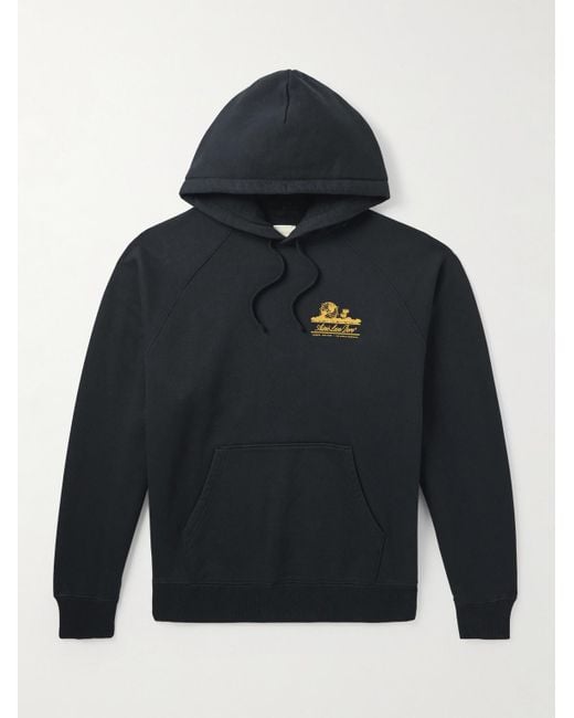 Aimé Leon Dore Blue Unisphere Logo-Print Cotton-Jersey Hoodie for men