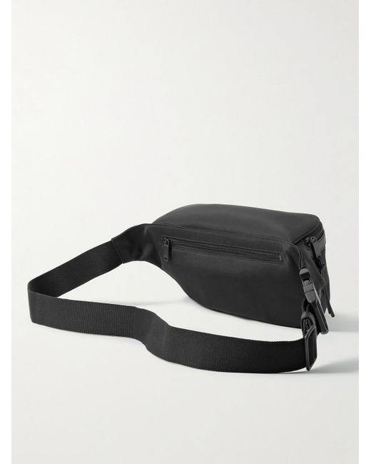 Saint Laurent White Leather-Trimmed Nylon Belt Bag for men
