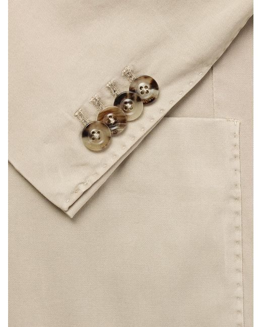 Boglioli Natural Cotton-Blend Twill Suit Jacket for men