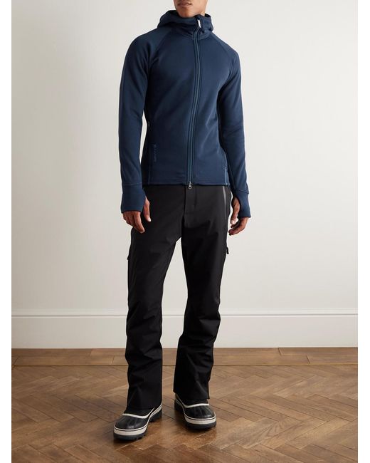 houdini Blue Jersey Hooded Ski Jacket for men