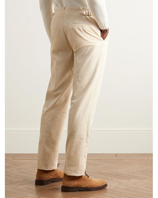 Ralph Lauren Natural Gregory Straight-Leg Cotton-Corduroy Trousers for men