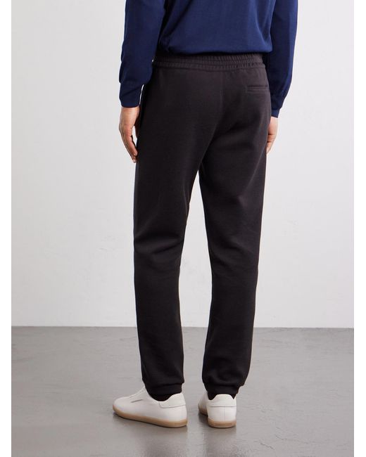 Zegna Black Straight-leg Honeycomb-knit Cotton for men