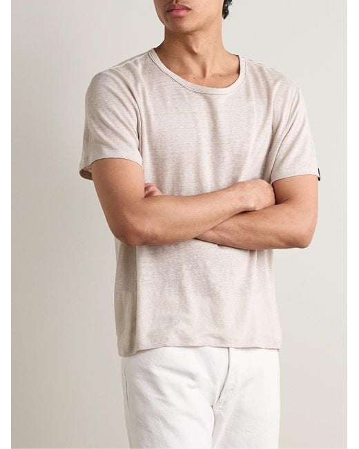 Rag & Bone Natural Classic Mercerised Linen T-shirt for men