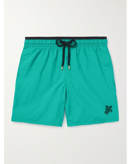 Vilebrequin Green Moka Mid-length Econyl® Recycled Swim Shorts for men