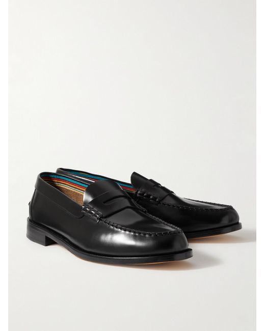 Paul Smith Black Lido Leather Loafers for men