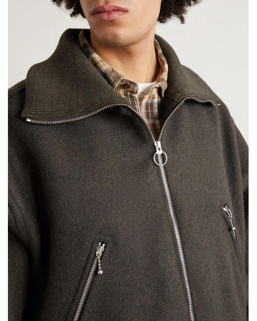 Kapital Black Wool-flannel Blouson Jacket for men