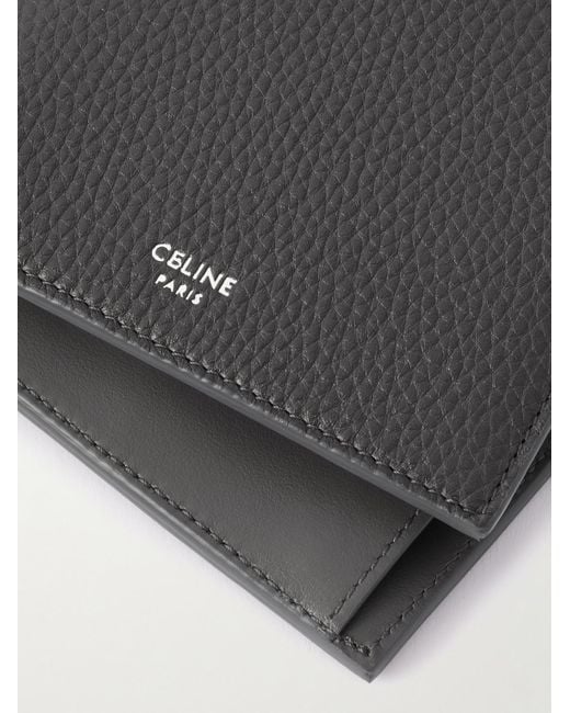Céline Black Full-Grain Leather Billfold Wallet for men