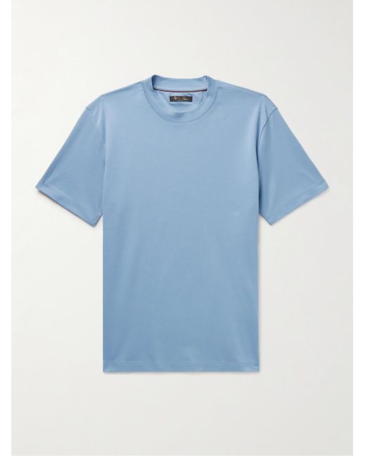 Loro Piana T-Shirt aus Baumwoll-Jersey in Blue für Herren
