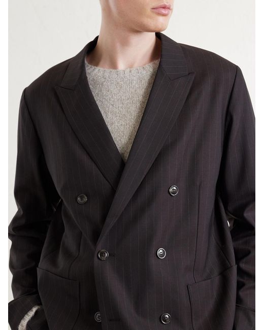 NN07 Black Jordin 10037 Double-Breasted Recycled Blazer for men