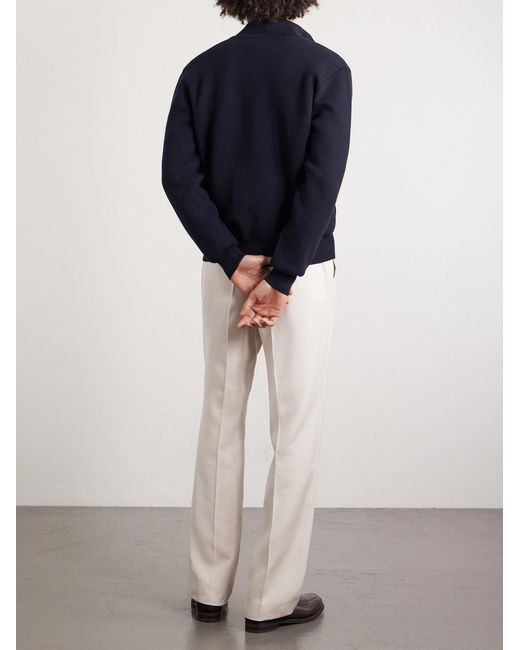 Dunhill Blue Cotton And Cashmere-blend Jacket for men