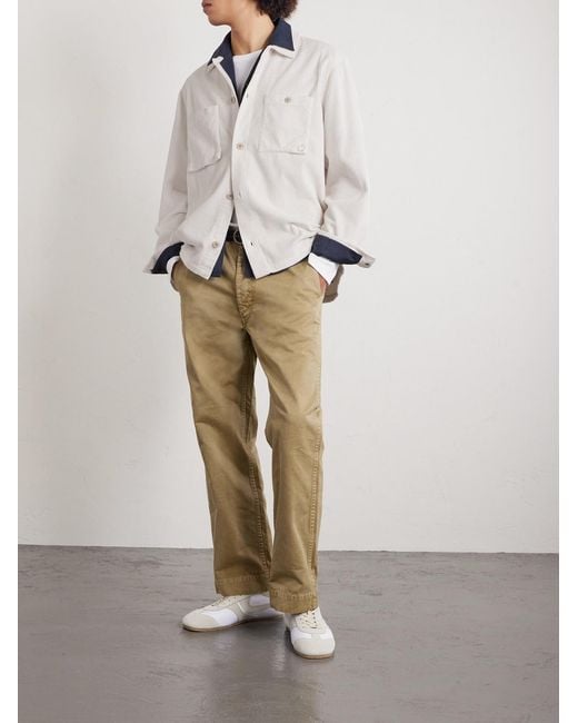 Folk Natural Anniversary Patch Cotton-corduroy Overshirt for men