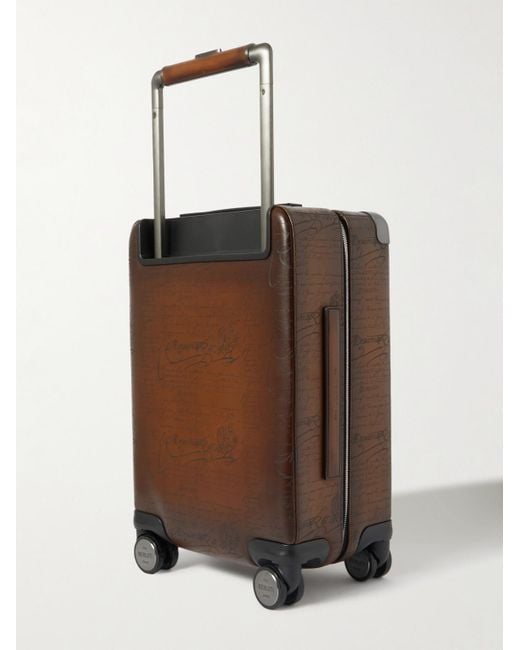Berluti Brown Formula 1005 Scritto Venezia Leather Suitcase for men