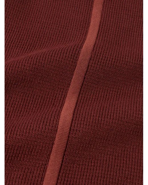 Rick Owens Red Ribbed Organic Cotton Sweater for men
