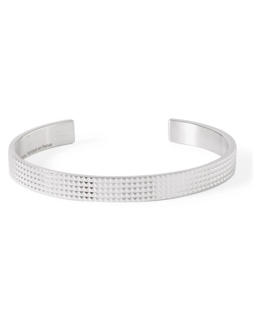 Le Gramme White Le 23g Pyramid Recycled Sterling Silver Cuff for men