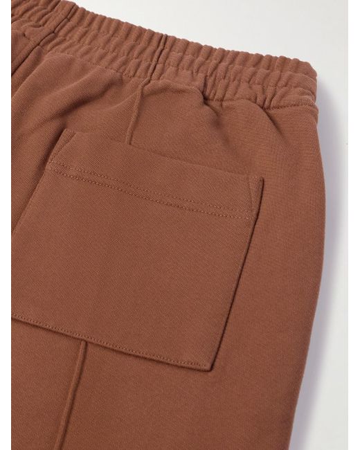 Casablancabrand Brown Laurel Straight-leg Logo-appliquéd Organic Cotton-jersey Sweatpants for men