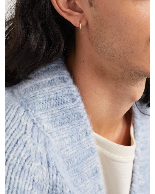 Mateo Black Hoop Earrings for men