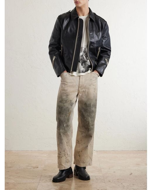 Enfants Riches Deprimes Black Afterlife Leather Jacket for men