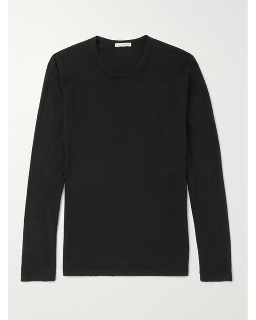 James Perse Black Cotton-Jersey T-Shirt for men