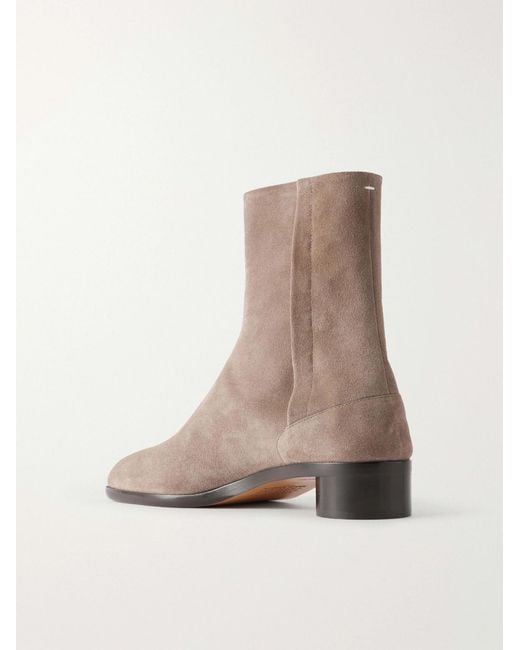 Maison Margiela Natural Tabi Split-Toe Suede Boots for men
