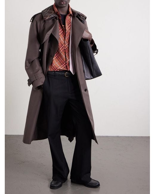 Burberry Red Robert Checked Cotton Shirt for men