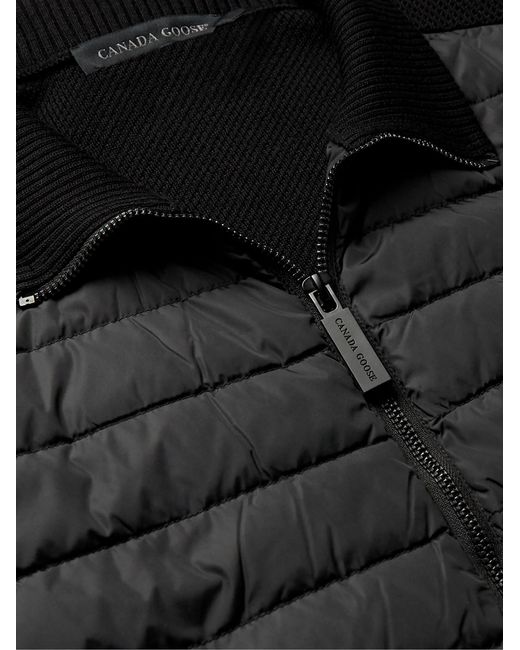 Canada Goose Black Hybridge Wool And Shell-down Jacket for men