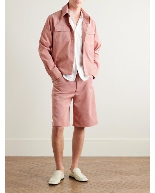 Séfr Pink Jiro Corduroy Shorts for men