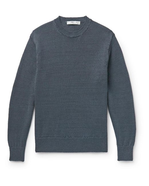 Inis Meáin Linen Sweater in Blue for Men | Lyst