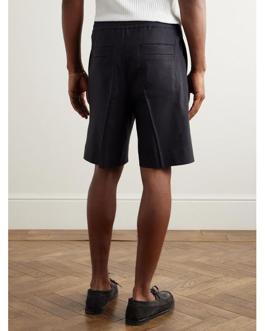 Zegna Gerade geschnittene Shorts aus Leinen in Blue für Herren