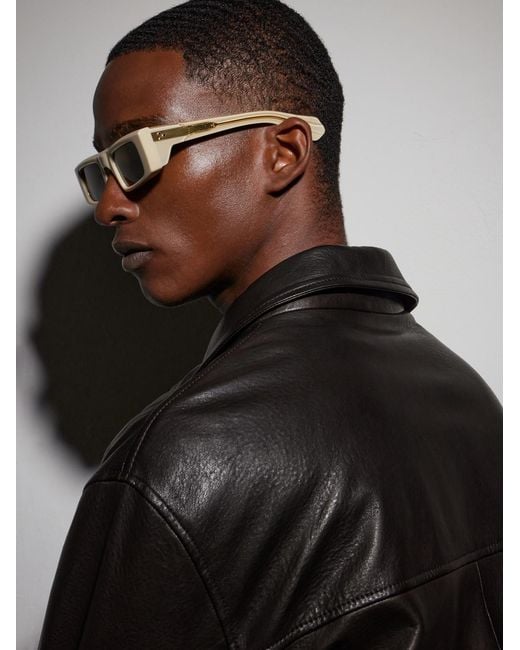 Jacques Marie Mage Natural Rimbaud Square-Frame Acetate Sunglasses for men
