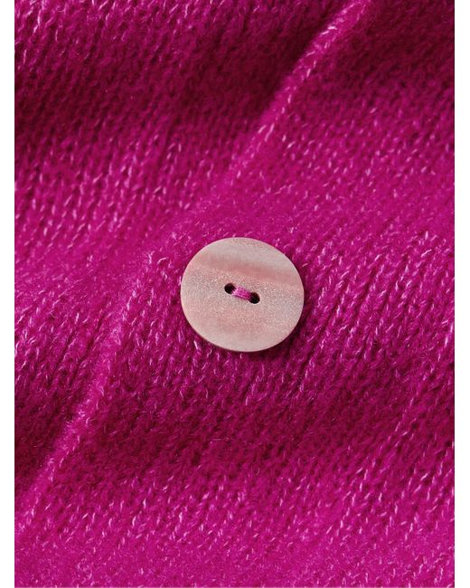 The Elder Statesman Pink Nimbus Cashmere And Cotton-blend Cardigan for men