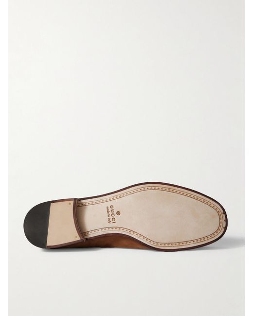 Gucci Brown Gigi Horsebit Suede Loafers for men
