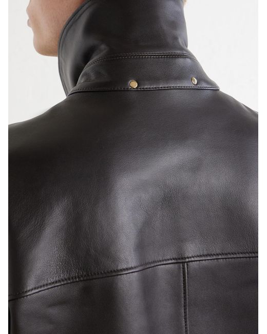 Paul Smith Black Leather Jacket for men