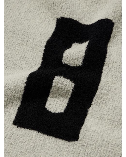 Fear Of God Oversized-Pullover aus Bouclé aus einer Schurwollmischung mit Intarsienmotiv in Gray für Herren