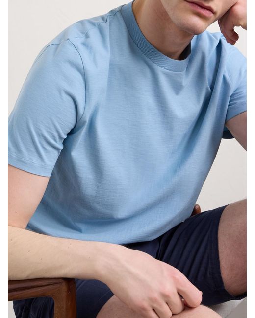 Paul Smith Blue Cotton-jersey T-shirt for men