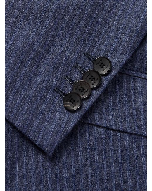 Etro Blue Roma Pinstriped Wool Suit for men