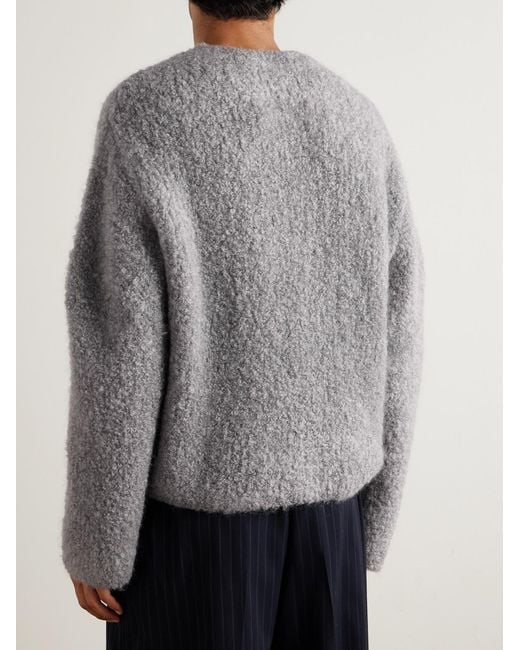 Séfr Gray Jermaine Mohair And Wool-blend Bouclé Sweater for men