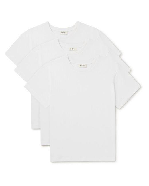 Second Layer White Cotton-jersey T-shirt for men