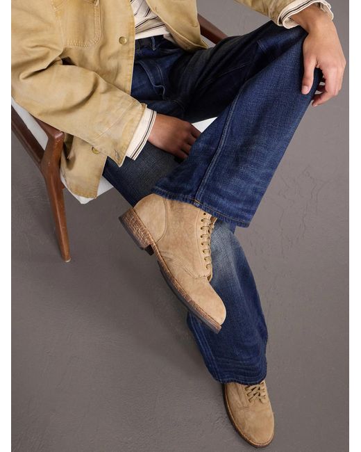 Visvim Natural Brigadier Folk Suede Lace-up Boots for men