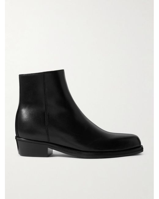 Mr P. Black Oscar Leather Boots for men