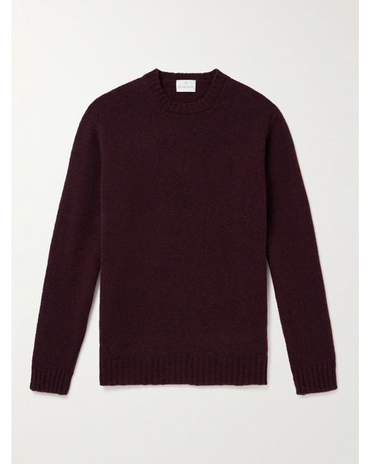 Kingsman Purple Shetland Wool Sweater for men