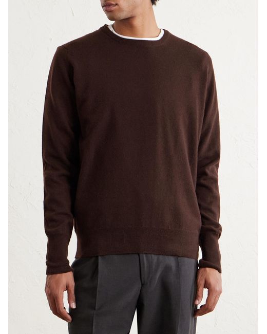 William Lockie Purple Oxton Cashmere Sweater for men