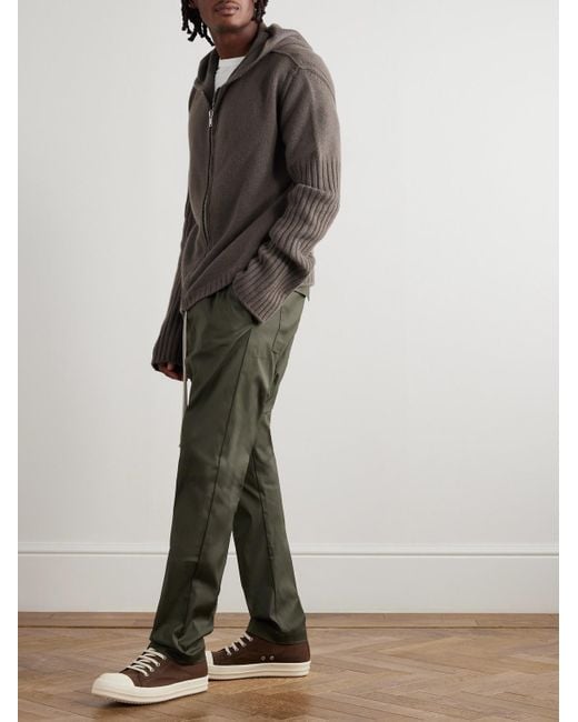 Rick Owens Schmal zulaufende Hose aus Popeline aus einer Baumwollmischung in Green für Herren