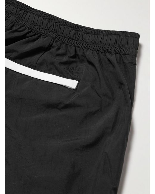 Mr P. Black Straight-Leg Mid-Length Swim Shorts for men