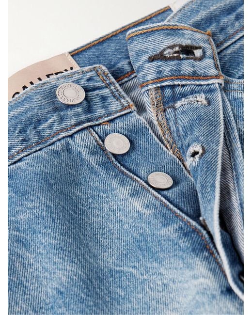 GALLERY DEPT. Super G gerade geschnittene Jeans mit Logoapplikationen in Distressed-Optik in Blue für Herren