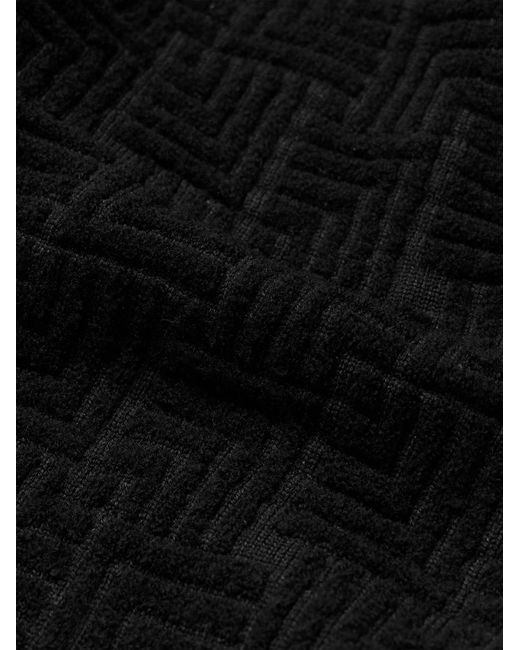 Fear Of God Black Oversized Jacquard-Knit Virgin Wool-Blend Rollneck Sweater for men