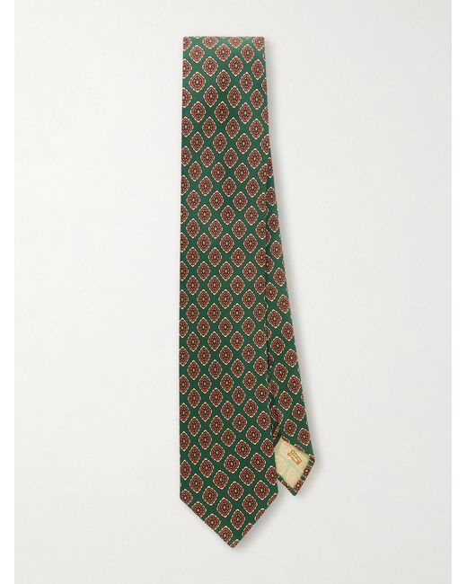 Rubinacci Green 9Cm Silk-Jacquard Tie for men