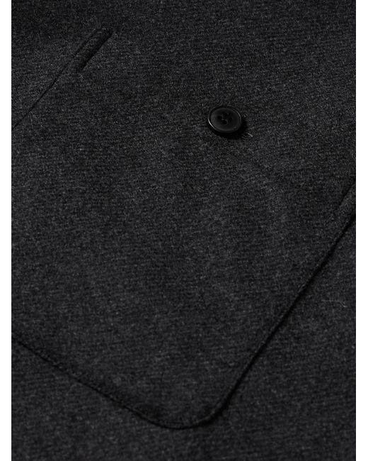 Sunspel Black Wool-twill Overshirt for men