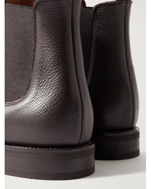 Morjas Black Full-grain Leather Chelsea Boots for men