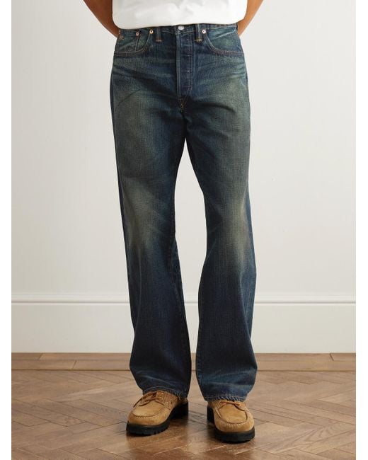 Jeans A Gamba Dritta di RRL in Blue da Uomo