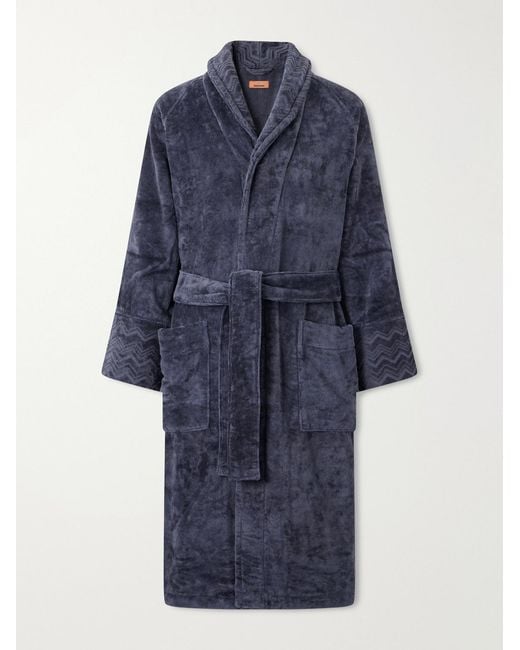 Missoni Blue Giorgio Cotton-Terry Robe for men